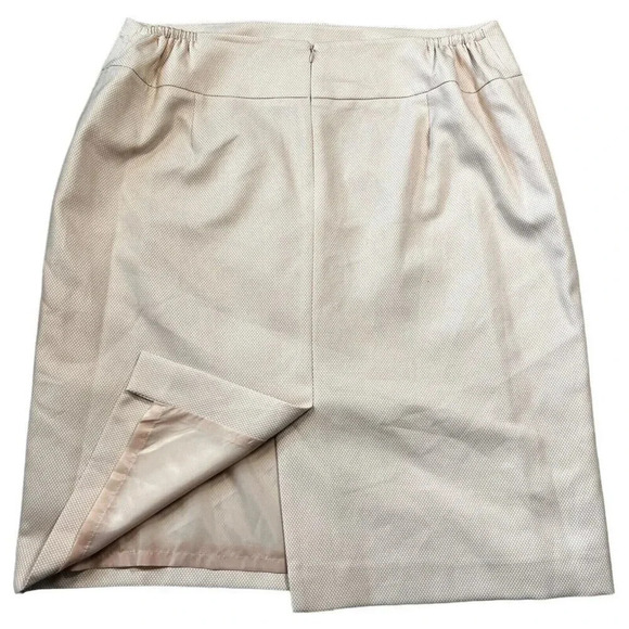 Le Suit Skirt Pink Lt Blossom/white Lined Size 16W Suit Separates Knee Length - Picture 4 of 10